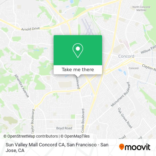 Sun Valley Mall Concord CA map