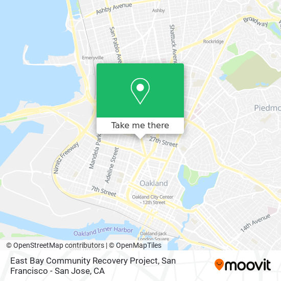 East Bay Community Recovery Project map