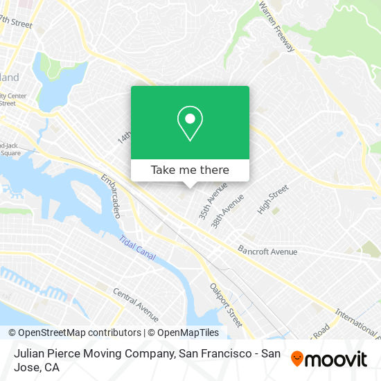 Julian Pierce Moving Company map