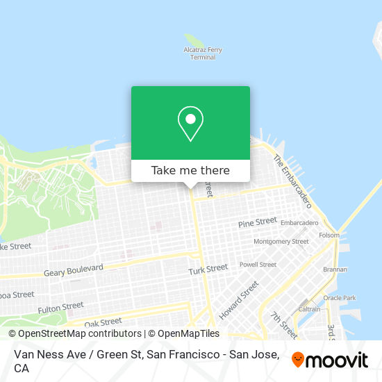 Van Ness Ave / Green St map