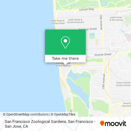 Mapa de San Francisco Zoological Gardens