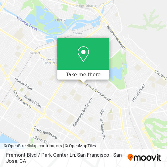 Mapa de Fremont Blvd / Park Center Ln