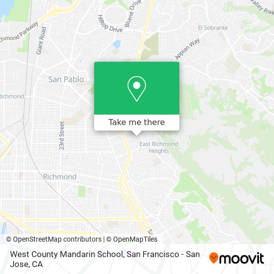 West County Mandarin School map