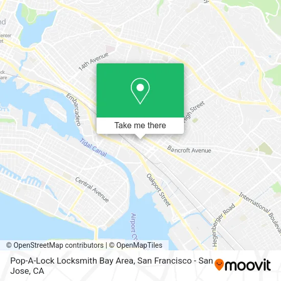 Pop-A-Lock Locksmith Bay Area map