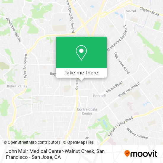 Mapa de John Muir Medical Center-Walnut Creek