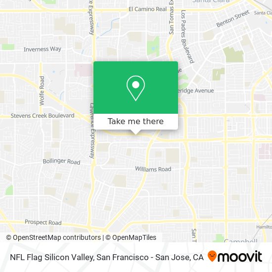 NFL Flag Silicon Valley map