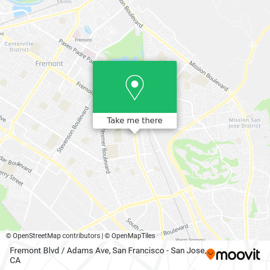 Mapa de Fremont Blvd / Adams Ave