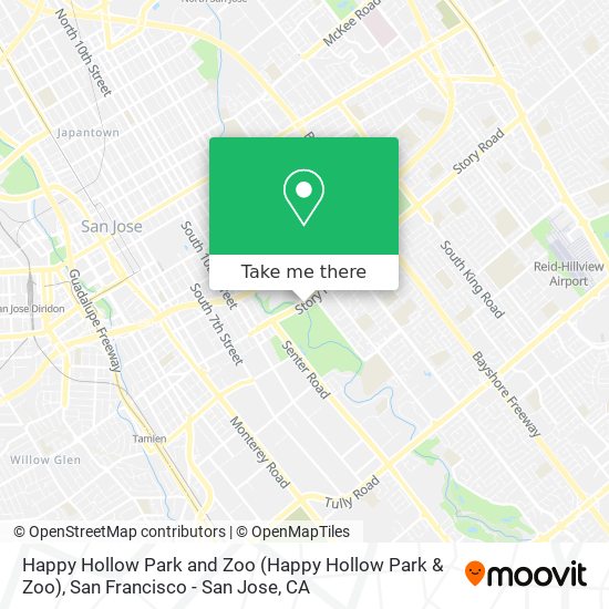 Happy Hollow Park and Zoo map