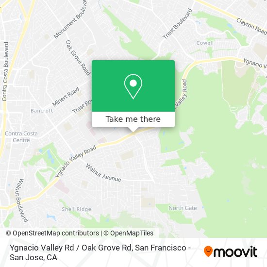Ygnacio Valley Rd / Oak Grove Rd map