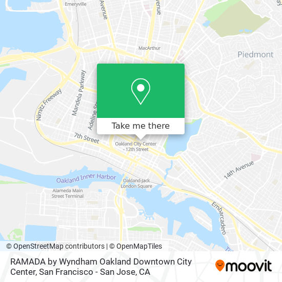 Mapa de RAMADA by Wyndham Oakland Downtown City Center