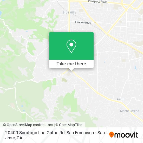 Mapa de 20400 Saratoga Los Gatos Rd