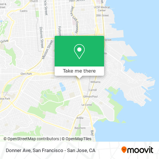 Donner Ave map