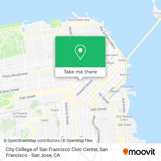 City College of San Francisco Civic Center map