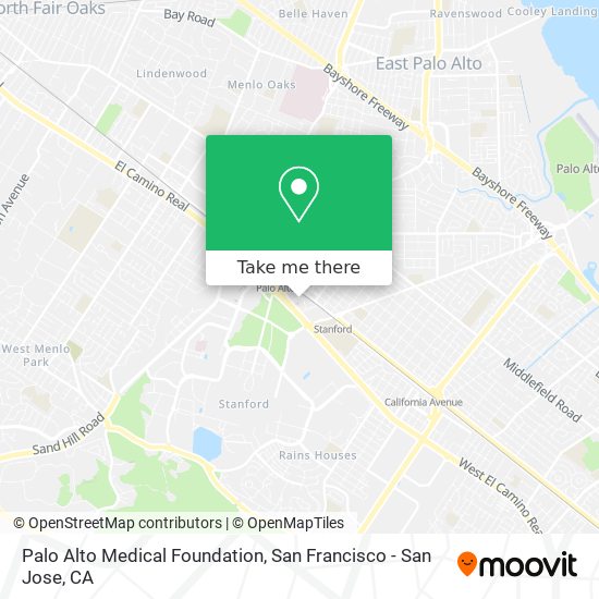 Palo Alto Medical Foundation map