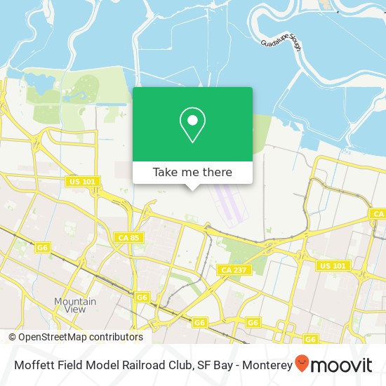 Moffett Field Model Railroad Club map