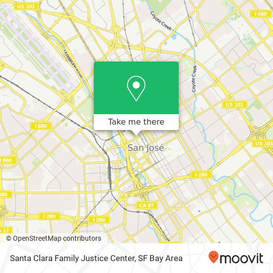 Mapa de Santa Clara Family Justice Center