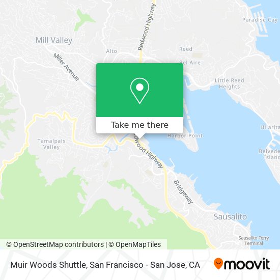 Muir Woods Shuttle map