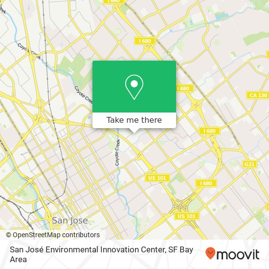 Mapa de San José Environmental Innovation Center