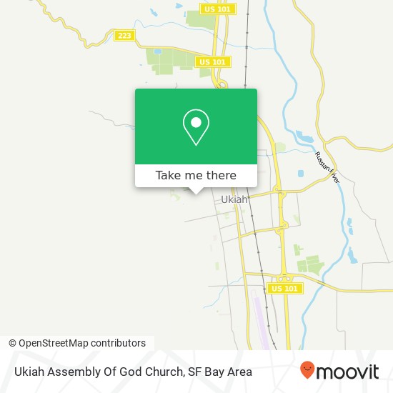 Mapa de Ukiah Assembly Of God Church