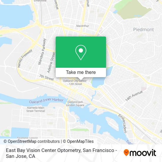 East Bay Vision Center Optometry map