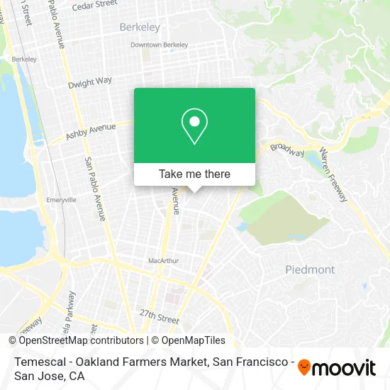 Mapa de Temescal - Oakland Farmers Market
