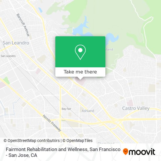 Fairmont Rehabilitation and Wellness map