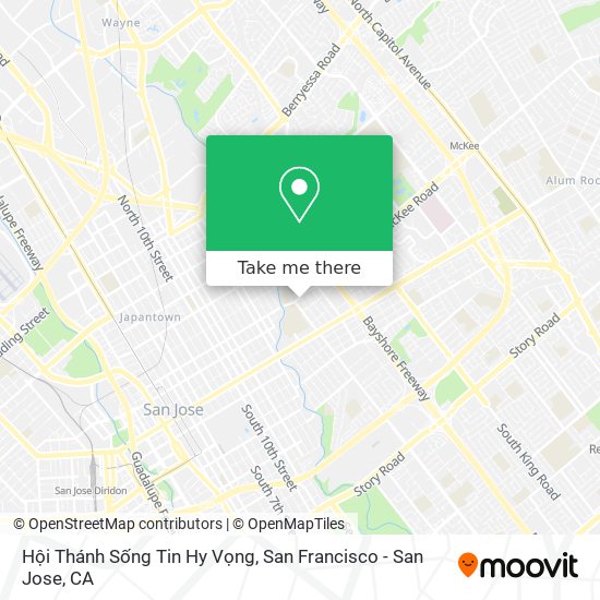 Hội Thánh Sống Tin Hy Vọng map