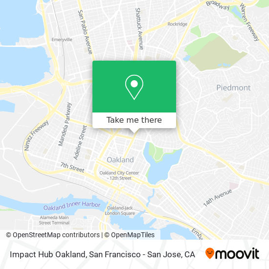 Mapa de Impact Hub Oakland