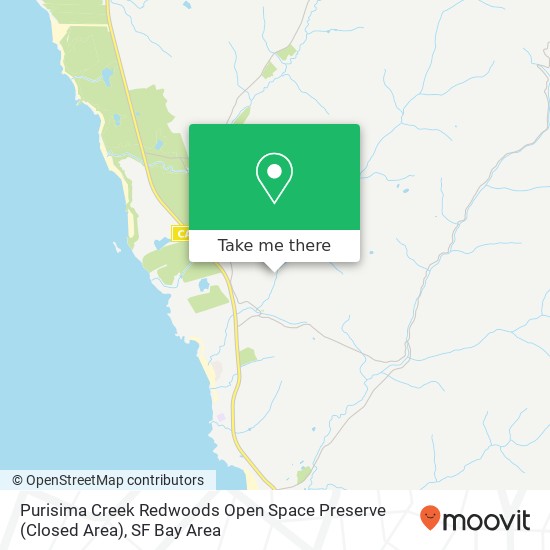 Mapa de Purisima Creek Redwoods Open Space Preserve (Closed Area)