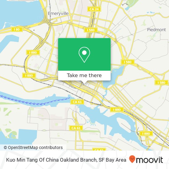 Kuo Min Tang Of China Oakland Branch map