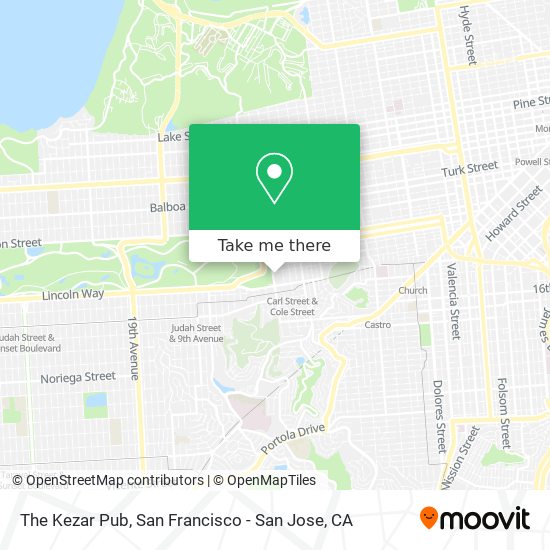 Mapa de The Kezar Pub