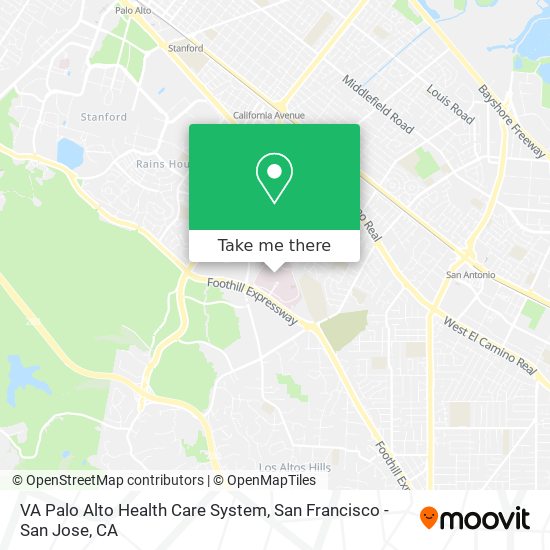 Mapa de VA Palo Alto Health Care System