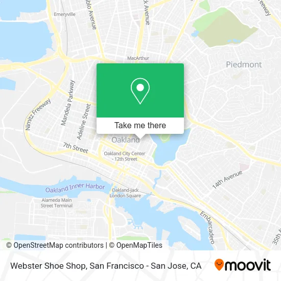 Mapa de Webster Shoe Shop