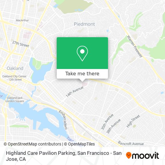 Highland Care Pavilion Parking map