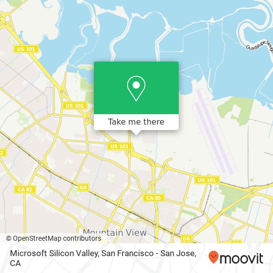 Microsoft Silicon Valley map