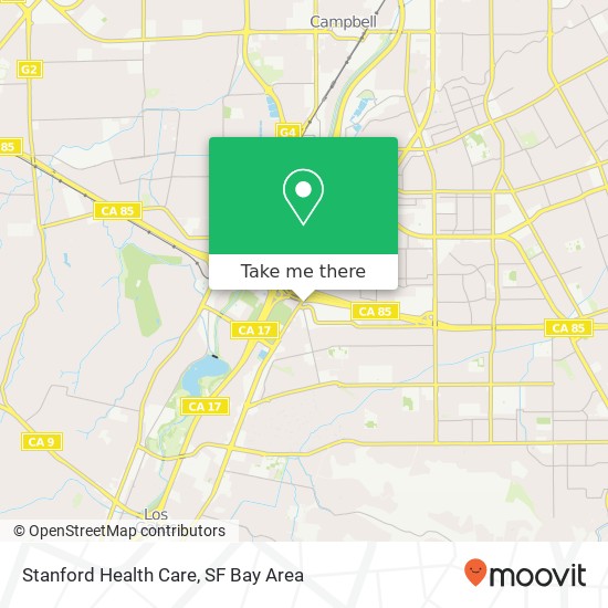 Mapa de Stanford Health Care