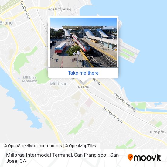 Mapa de Millbrae Intermodal Terminal