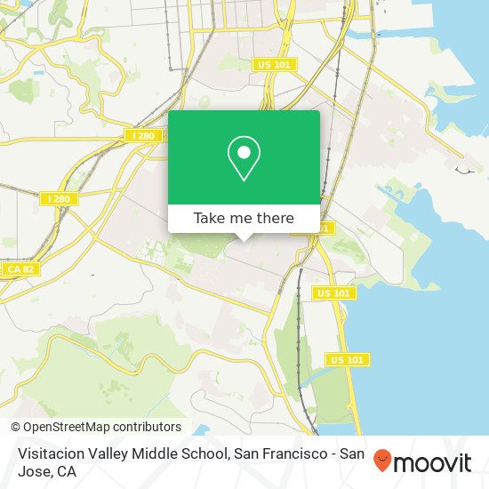 Visitacion Valley Middle School map