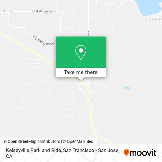 Kelseyville Park and Ride map