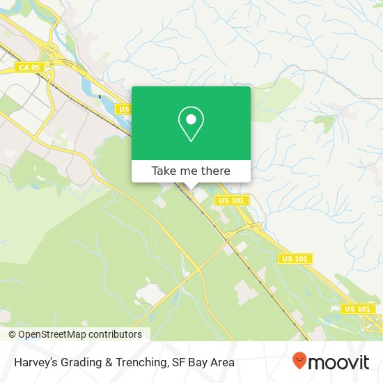 Harvey's Grading & Trenching map