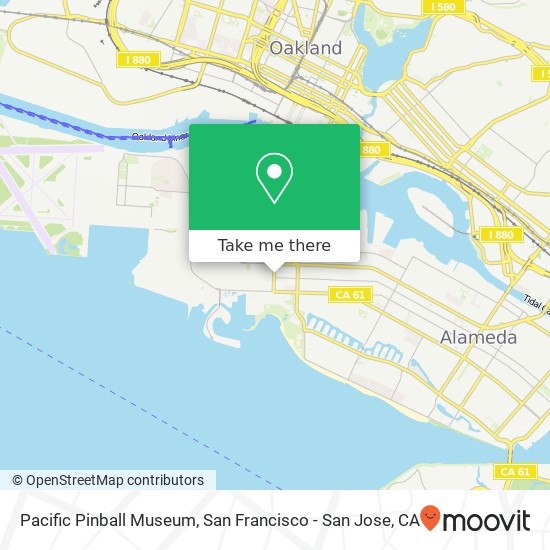 Mapa de Pacific Pinball Museum