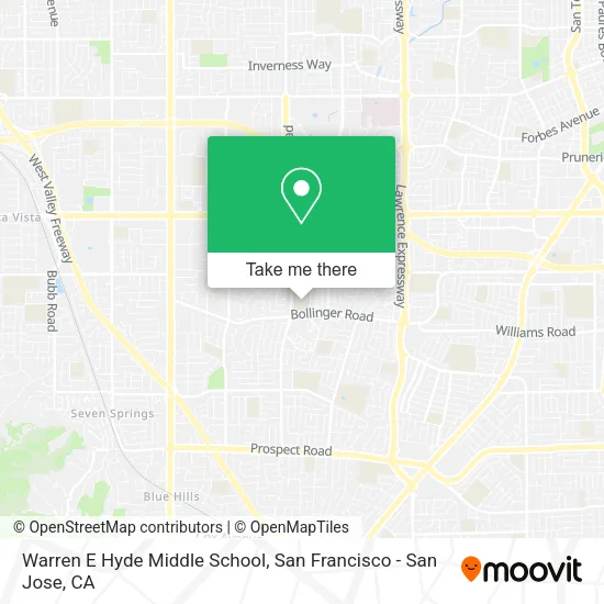Mapa de Warren E Hyde Middle School