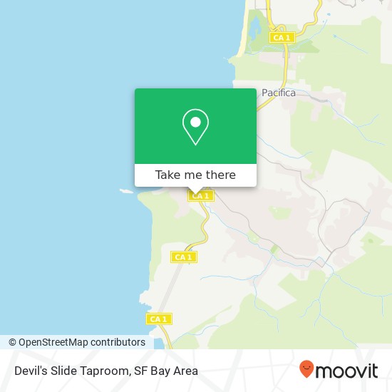Devil's Slide Taproom map