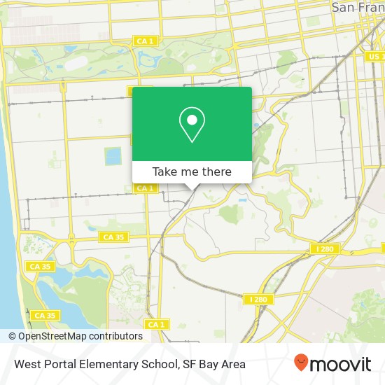 Mapa de West Portal Elementary School