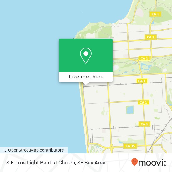 S.F. True Light Baptist Church map