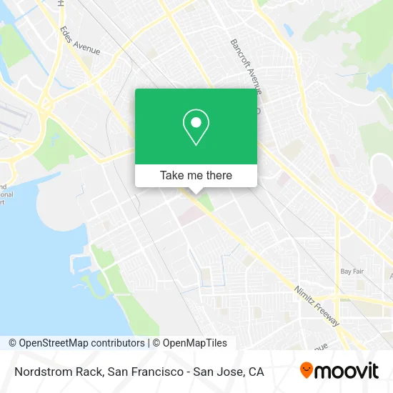 Mapa de Nordstrom Rack