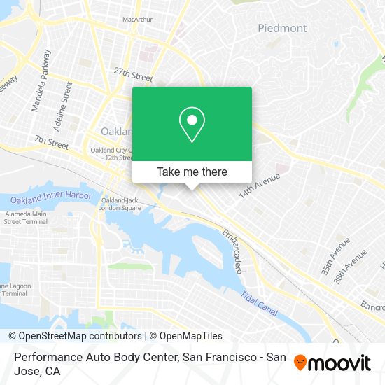 Performance Auto Body Center map