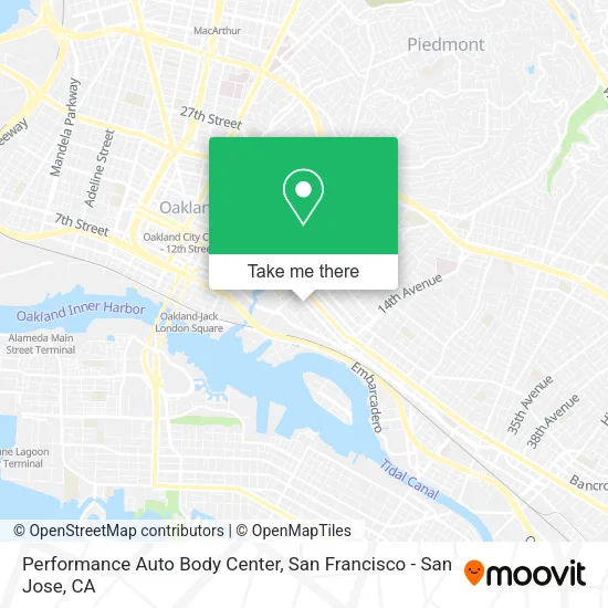 Performance Auto Body Center map