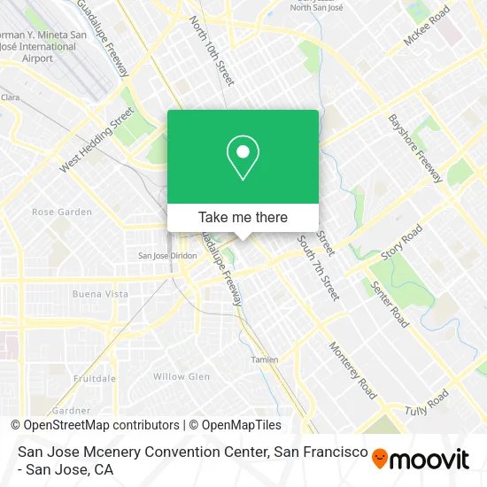 Mapa de San Jose Mcenery Convention Center