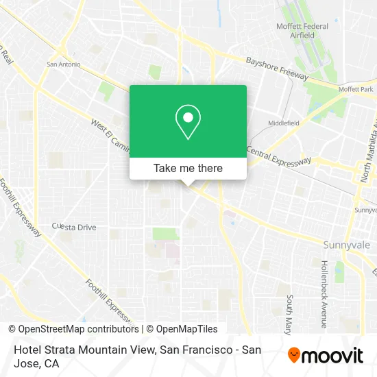 Hotel Strata Mountain View map